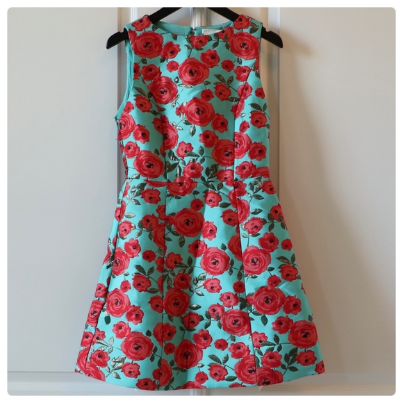 ALICE + OLIVIA Lindsey Structured Jacquard Mini Dress - Picture 3 of 8